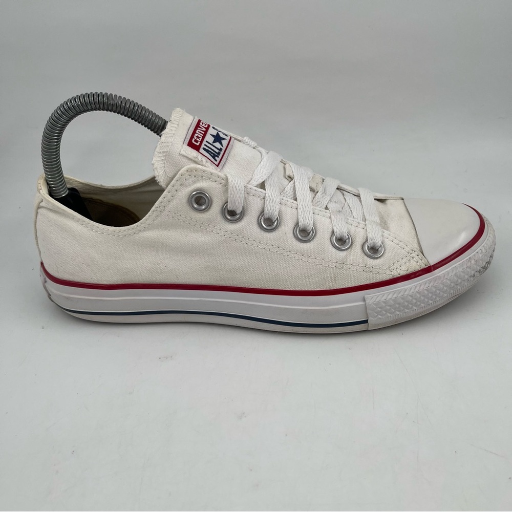 Converse Unisex CTAS Classic White Canvas Low Top Athletic Shoes - M/6 | W/8